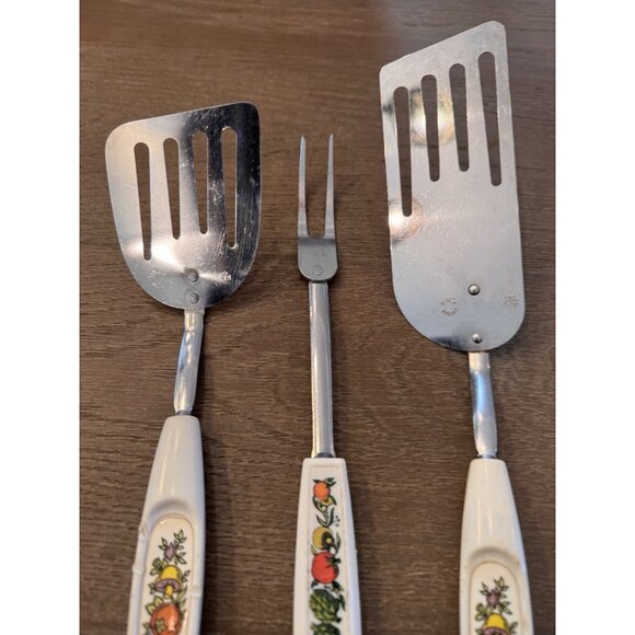VTG Foley Ekco USA Serving Fork Spatula Utensil Chrome Plated Spice Of Life - Picture 3 of 11